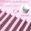 SLSXNL Natural Lash Clusters Wispy Cluster Eyelash Extensions D Curl 9-11MM Cluster Lashes Short Eyelash Clusters,9mm 10mm 11mm False Eyelashes 110pcs