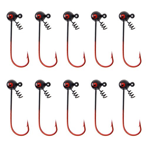 Fishing Jig Heads Hooks, Shakyhead Jig Hooks Bass Football Jig Heads Wobble Head Fishing Jigs with Screw Lock Jig Head for Bass Fishing 1/4oz 1/8oz 1/16oz
