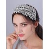 JWICOS Crystal Bridal Headband Tiara Wedding Headpiece for Bride Wedding Hair Accessories for Women and Girls (Black)