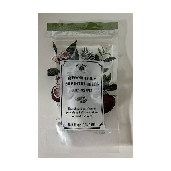 Bolero Green Tea & Coconut Milk Jelly Face Mask 0.5 fl