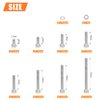 HELIFOUNER 420 Pieces M2.5 x 4mm /6mm /8mm /10mm /12mm /16mm /20mm /25mm, Hex Socket Head Cap Bolts Screws Washers Nuts Kit, 304 Stainless Steel