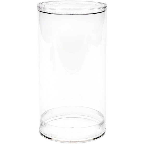Plymor Plastic Action Figure Tube, 3" Wide by 5.5" Tall, with Clear Acrylic Base, Pack of 4