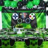 WERNNSAI Video Game Table Covers - 108''x 54'' Disposable Printed Plastic Tablecloth, Party Supplies for Kids Player Geek Game Themed Party Decoration