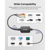 RCA to HDMI Converter,Viagkiki AV to HDMI Adapter,RCA to HDMI Composite Audio Video Converter for PS1, PS2, PS3, STB, Xbox, VHS, VCR,Black-Ray DVD Players(HDMI Cable Included)