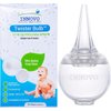 Innovo Hospital Grade Silicone Twister Bulb Baby Ear Syringe and Nasal Aspirator, Sucks Snot and Mucus, Nasal Bulb Ear Syringe, Cleanable and Reusable Clear White