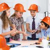 Sumind 48 Packs Party Construction Hats Kids Worker Soft Plastic Hat Age for 3 4 5 6 7 8 Kids Dress up Birthday Supplies(Orange)