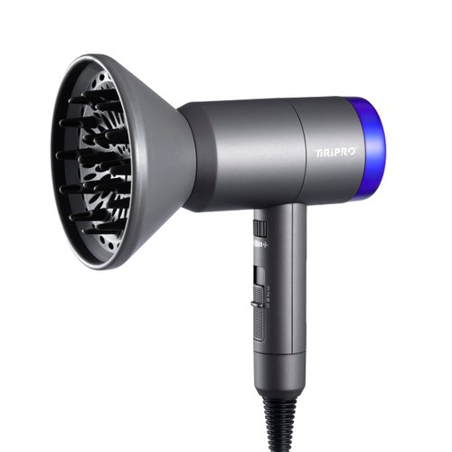 TIRIPRO Prisma Ultralight Dryer, Blowout Brush, Blow Dryer, Professional Beauty Tool Brush for Curler Straightener, Applicable for All Hair Type - (Black)