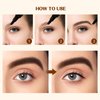 Microblading Eyebrow Pencil, Eyebrow & Eyeliner 2-in-1 Dual-Ended Eyebrow Pen with 4-Prong Micro-Fork-Tip Applicator and No-Skip Eyeliner Creates Natural-Looking Brows, Stay on All Day (Dark Brown)