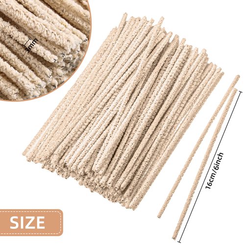 Patelai 150 Pieces 6 Inch Pipe Cleaners Long Soft Cleaners Long Chenille Stems Twistable Cleaners with Storage Box for Removing Dirty Cleaning Glass Ceramic