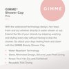 Gimme Beauty - Premium Hair Cap for Shower with Water Repellent Technology - Sleek, Minimalist Design - Silicone Leak Proof Lining - Fast Drying Shower Cap for Women - Pink (1 Count)
