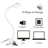 LEPOWER Clip on Light/Book Light/Reading Light with 2 Color Changeable/Night Light Clip on for Desk, Bed Headboard and Computers (White)