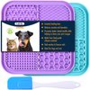 2PCS Licking Mat for Dogs with Suction Cups, Premium Lick Pad for Anxiety Relief, Slow Feeder Dog Bowls, Perfect for Bathing, Grooming and Training