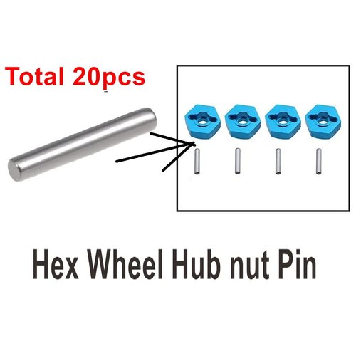 ZDingTech 20PCS 1.5x10mm Dowel Pin,Wltoys 144001 Hinge pin Spare Parts,Wltoys 124017 Hex Wheel Hub Nut Pins RC Car for WLtoys 12428 124016 124019 124018 Parts,FY 1/12 Car,HBX,Hyper go 1/18 car