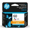 HP 60 Tri-color Ink Cartridge | Works with DeskJet D1660, D2500, D2600, D5560, F2400, F4200, F4400, F4580; ENVY 100, 110, 120; PhotoSmart C4600, C4700, D110a Series | CC643WN