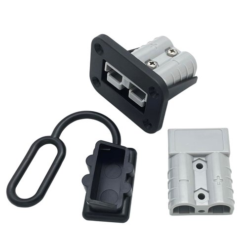JooFn 50A Battery Quick Connect Connector 12V 6/8/10/12 Gauge Battery Quick Disconnect Cable Connector Plug Kit with Mounting Bracket for Boat Winch Car Trolling Motor