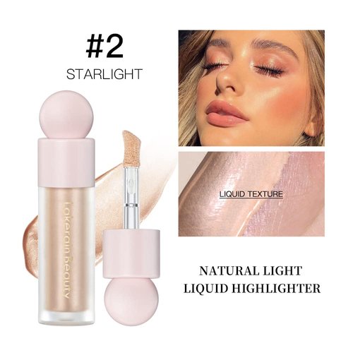 Mysense Liquid Highlighter Makeup, Natural Glow Face Highlighter Stick, Silky Smooth Light Liquid Luminizer, Long Lasting Highlight Face Illuminator Make up, 02 Starlight