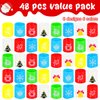 SULOLI 48 Pcs Christmas Mini Spring Toys, Xmas Coil Springs Stocking Stuffers Fidget Toys for Kids Christmas Party Favors Goodie Bag Fillers