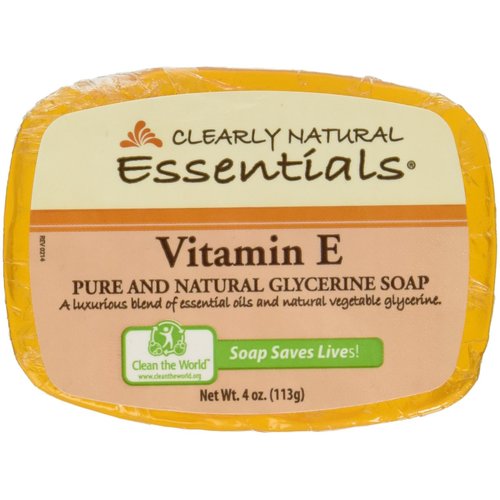CLEARLY NATURAL BAR SOAP,GLYCERINE,VIT E, 4 OZ, 6 pack