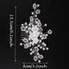 JWICOS Handmade Wedding Hair Comb Clip Pearl Bridal Headpiece Hair Clip Wedding Hair Accessories for Women and Girls