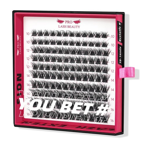 Lash Clusters 3D Fluffy Cluster Lashes 120Pcs Individual Lashes 3D Effect Eyelash Clusters DIY Lash Extension Natural Like Real Lashes Thin Band Soft Touch Easy to Apply (Ecstatic,10-16mix)