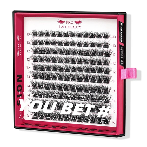 Lash Clusters 3D Fluffy Cluster Lashes 120Pcs Individual Lashes 3D Effect Eyelash Clusters DIY Lash Extension Natural Like Real Lashes Thin Band Soft Touch Easy to Apply (Ecstatic,10-16mix)