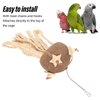 HEEPDD Bird Chew Toys, Rattan Coconut Shell Parrot Bites Toy Coconut Shell ShreddingToy for Parakeet African Grey Cockatoo Budgies Cockatiel