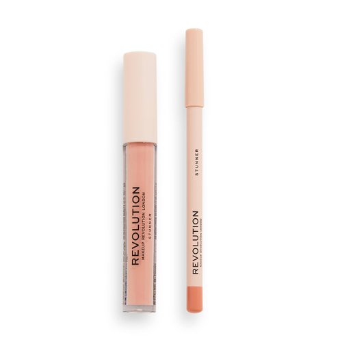Makeup Revolution London, Lip Contour Kit, Stunner, Lip Gloss & Lip Liner Duo, 1x1ml, 1x1g