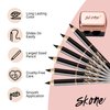 Skone Cosmetics Tattooed Solid Eyeliner - Eyeliner Pencil Black - Smooth Soft Gliding, Waterproof, No Smudging Pencil Eyeliner - Long Lasting Under Eye Liner for Intense Look (Black)