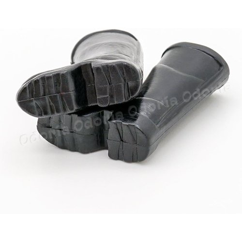 1Pair Black 1/12 Miniature Rubber Boots Dollhouse Garden Accessories，Dollhouse Accessories，Dollhouse Accessories