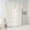 Madison Park Emilia Faux Silk Valances for Windows with Beads, Elegant window valance, 50"W X 26"L, White