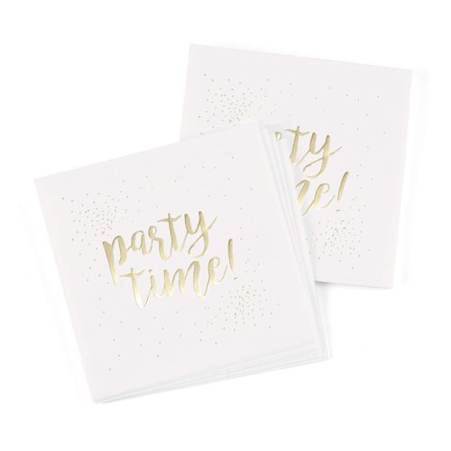 Hortense B. Hewitt Decorative Paper Napkins 50-Count, Foil Party Time, 4.75-Inch (Folded)