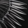 100pcs GOGOONLY Nail Display Sticks Transparent Stiletto Tips Nail Art Display Chart Fan Board Acrylic False Tips Practice Tool Nail Polish Sample Color Showcase With Ring (100 pcs - Clear)