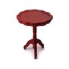 Miniature Dollhouse End Table 1:12 Scale Wooden Furniture Round Side Tea Table Model for Dollhouse Living Room Scene Decoration Gift (Brown)