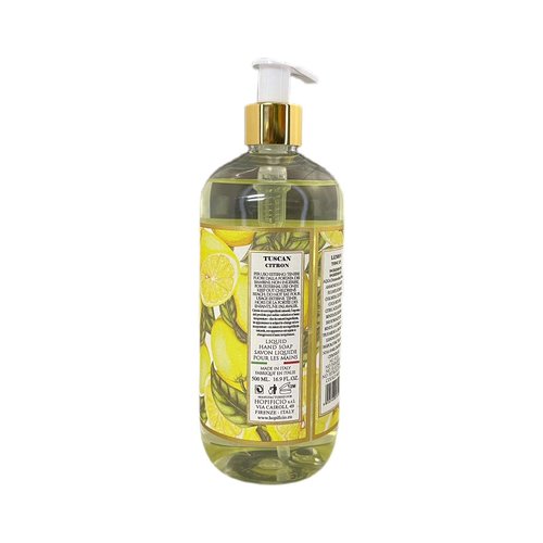 Hopificio – Luxury Liquid Hand Soap: Hypoallergenic, Sulfate-free, Regenerating, Moisturizing & Gently Cleansing Liquid Soap, 16.9 Fl Oz (Tuscan Lemon)