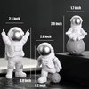 28 Pieces Astronaut Space Cake Toppers Outer Space Astronaut Figurines Planet Rocket Satellite Pearl Balls and Stars Kids Space Theme Decorations for Birthday Party Supplies Baby Shower
