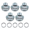 Topkidame 5 Sets Transmission Drain Plug with Gasket 90341-10011 & 35178-30010 Compatible with Toyota Lexus 4Runner Sequoia Tacoma GX460 ISF IS250 IS350