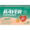 Aspirin Regimen Bayer 81mg Chewable Tablets, #1 Doctor Recommended Aspirin Brand, Pain Reliever, Orange Flavor, 36 Count