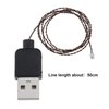 Create idea DIY Lights USB Power Cable Compatible with Lego USB Power Cord DIY Decorative Lamp USB Wire Toy Accessories 5V 50cm Black