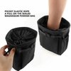 Drawstring Highend Rock Climbing Chalk Bag Carabiner Diferent Pockets for Climbing Bouldering, Gymnastics, Gym Pouch, Cross Fit and Lifting to Securely Hold Phones and Valuables (Black)