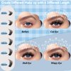 KevKev Lash Clusters 168 Pcs Cluster Lashes DIY Lash Extensions Mixed Styles Individual Lashes Eyelash Clusters Thin Band & Soft False Lashes Wispy Natural Lash Extension Clusters (Cirrus, D-8-18mix)