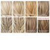 HOOJIH Messy Bun Hair Piece, Claw Clip in Straight Hair Bun 9 Inch Short Ponytail Extension with Bendable Metal Wire Hair Pieces for Women Fake Pony DIY Styles - Medium Brown with Blonde Highlights