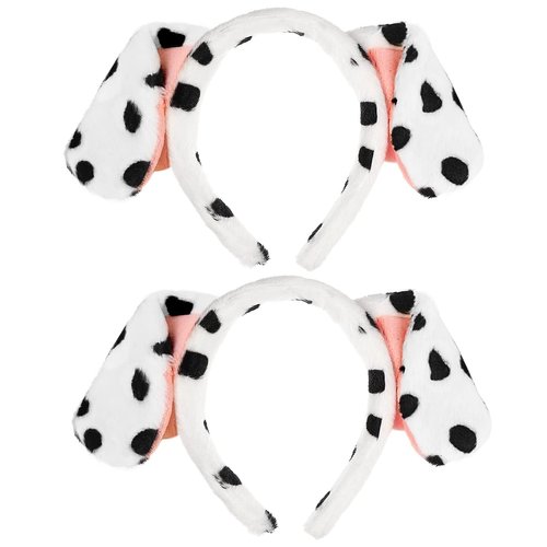 2 PCS Dalmatian Headband Cute Dog Ears Headband Women's Face Wash Headbands Party Headwear Cosplay Costume Supplies Children's Gifts for Theme Party Festival Cosplay Show