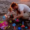 Toddmomy Plastic Sand Sifter Shovels 8Pcs Kids Sand Sifter Shovel Beach Sand Sifter with Handle Garden Beach Toys for Kids Sand Toys