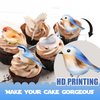 18pcs Glitter Dessert Cupcake Topper Flying Bird Nature Theme Decor Supplies Baby Shower Boys Girls Happy Birthday Party Decorations