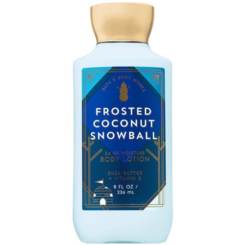 Bath & Body Works FROSTED COCONUT SNOWBALL Super Smooth Body Lotion 8 Fluid Ounce (Packaging Varies)