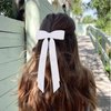 Canitor Hair Bows for Women Hair Ribbons with Metal Alligator Clips Coquette Bows Preppy Teen Girl Gifts Trendy Stuff Cute Hair Accessories Aesthetic Things (black,beige,white)