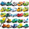 JOYIN 25 Pieces Pull Back Cars and Trucks Toy Vehicles Set for Toddlers, Girls and Boys Kids Play Set, Die-Cast Car Set, Kids Party Favors, Stocking Stuffers, Kids Presents Toys