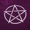 jojofuny Velour Divination Pentacle Table Cloth, 1 Set Altar Tablecloth with Tarot Cards Storage Bag for Wiccan Witchcraft Supplies, 19.6 Inch (Purple)