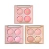 Matte Blush Powder Palette, Blending Mood Cheek, 4 Blendable Shades Korean Fairy Pink Blusher in Lightweight Smooth Powder, Vegan Makeup (Strawberry 1#, 1.84 ounces)