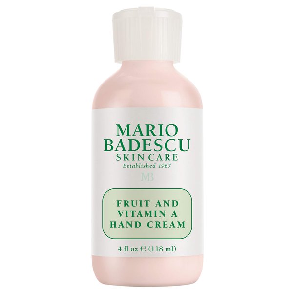 Mario Badescu Fruit and Vitamin A Hand Cream - Lightweight Hand Lotion for Dry Hands - Hand Moisturizer Infused with Alpha Hydroxy Acids for Softer, Smoother Skin, 4 Fl Oz